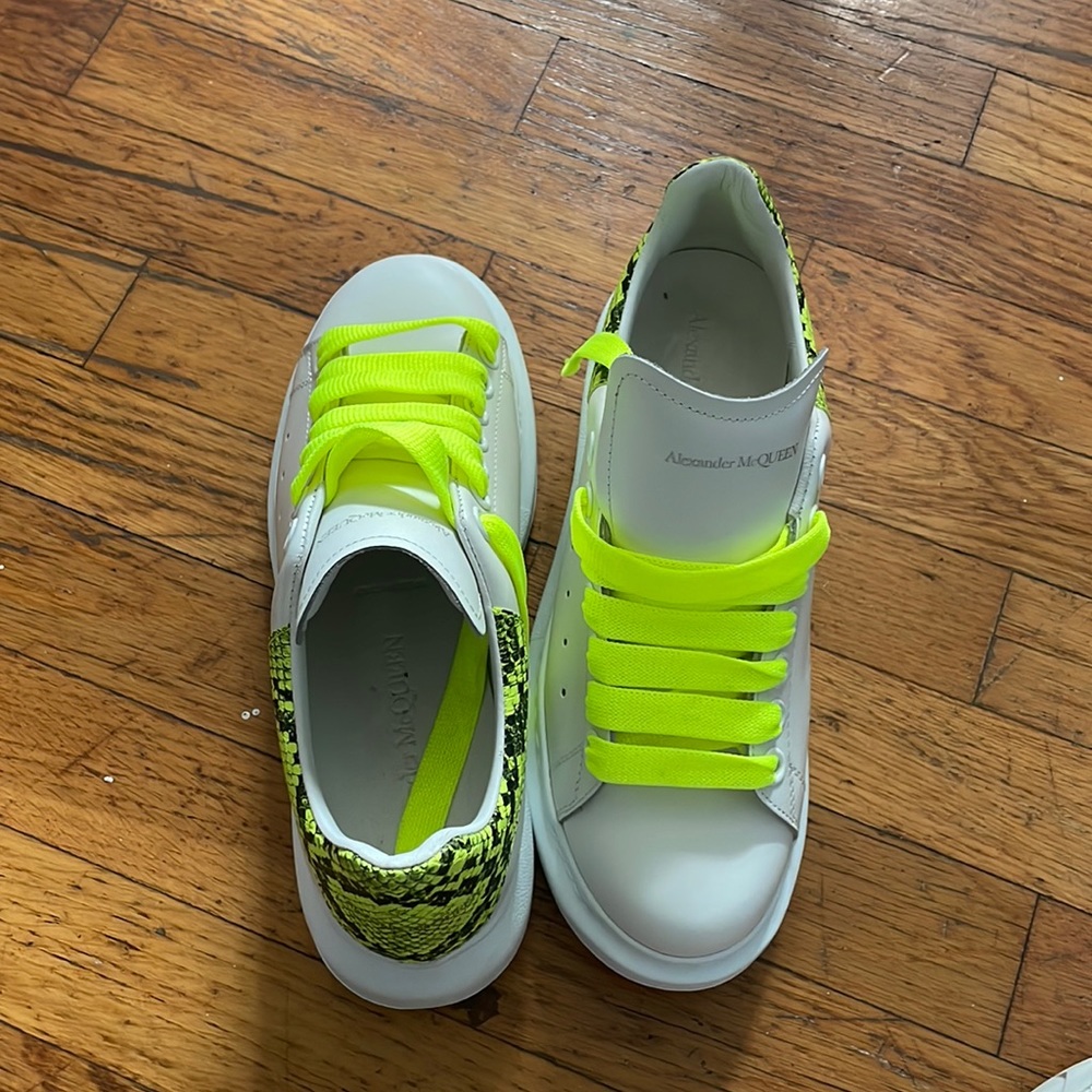 Alexander McQueen Python Neon Green Sneakers